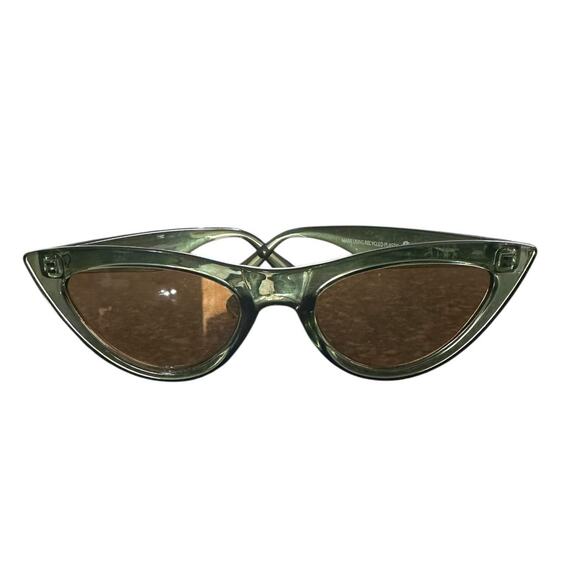 Le Specs AIRE Green Dualism Cat Eye Sunglasses - Picture 4 of 4